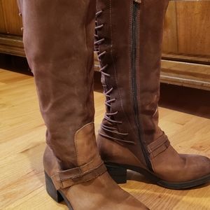 Miz Mooz Brown Leather Engineer Boots